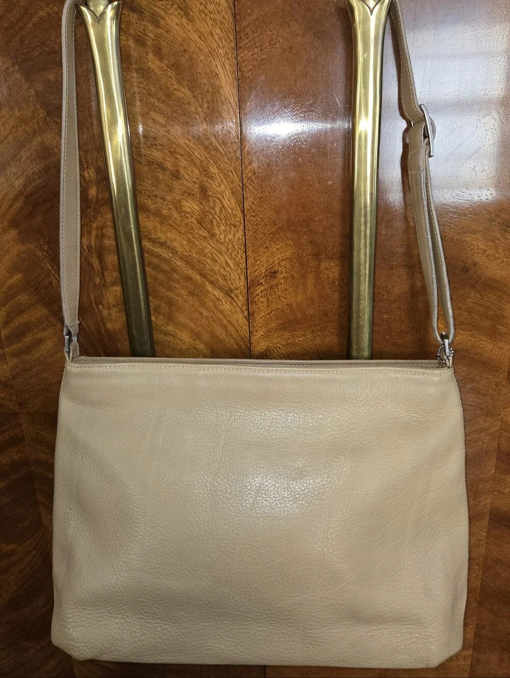 COACH Yellow Pebbled Leather Shoulder Bag